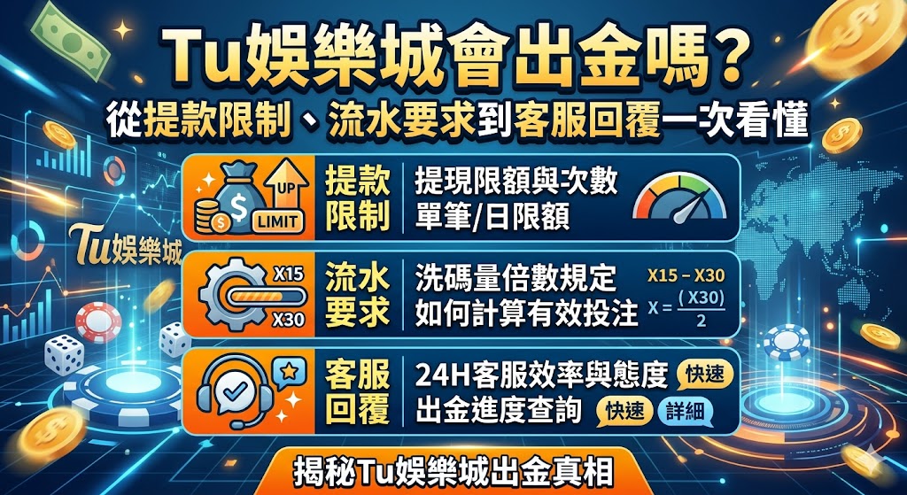 Tu娛樂城會出金嗎？從提款限制、流水要求到客服回覆一次看懂